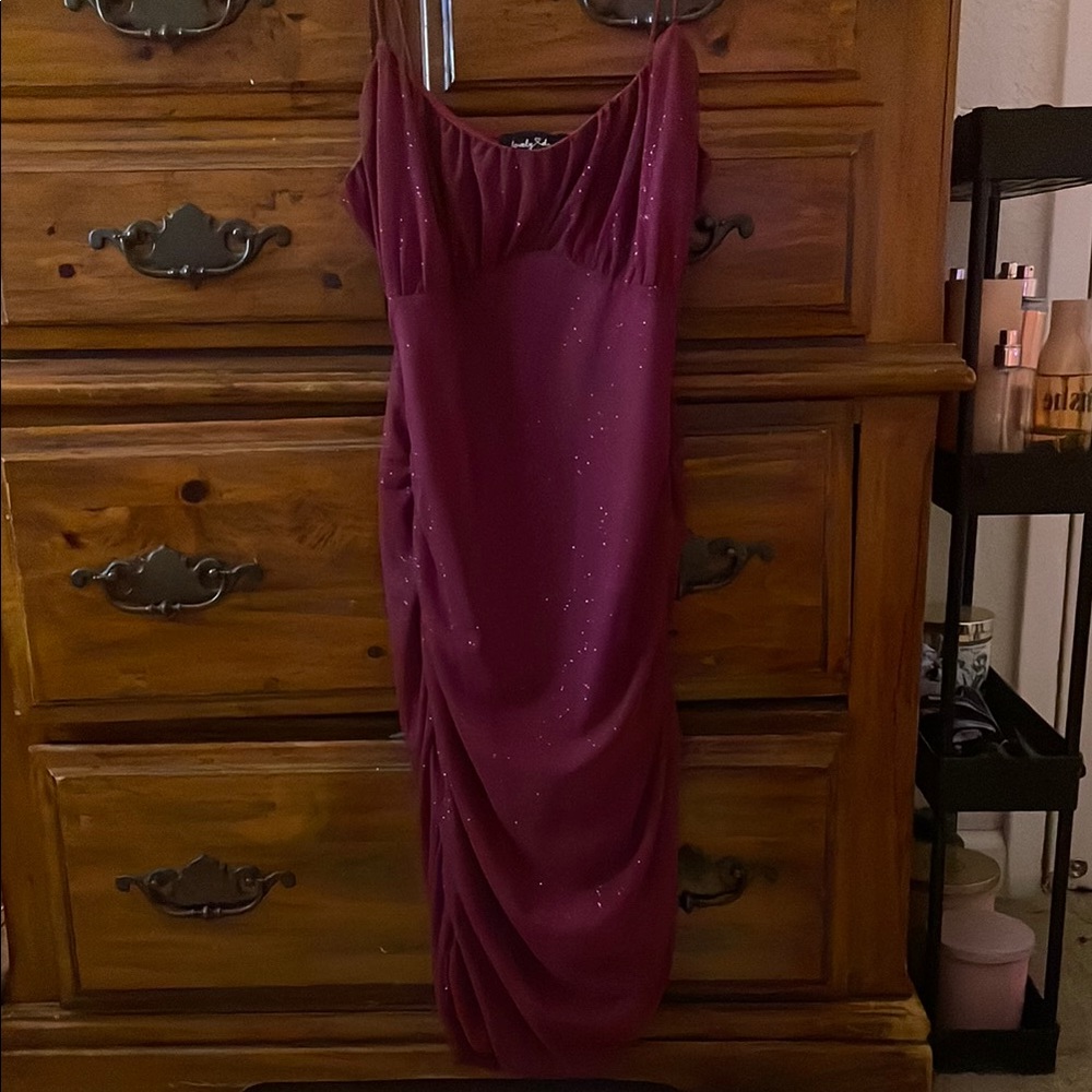 Elegant Burgundy Dress